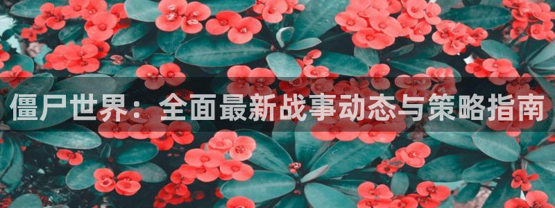 多彩娱乐2首页登录：僵尸世界：全面最新战事动态与策略指南