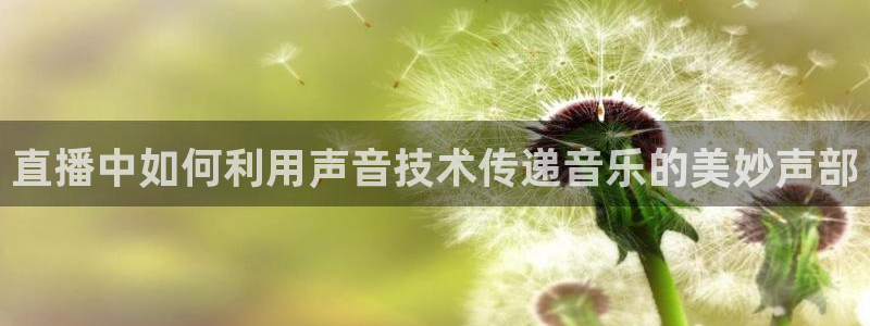 88看球体育：直播中如何利用声音技术传递音乐的美妙声部